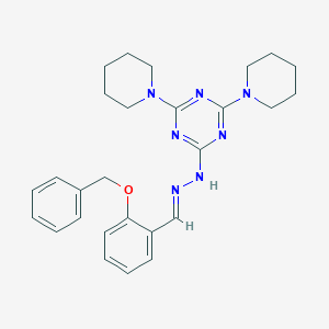 2-(Benzyloxy)benzaldehyde (4,6-dipiperidin-1-yl-1,3,5-triazin-2-yl)hydrazone