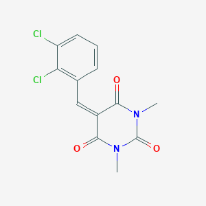 molecular formula C13H10Cl2N2O3 B447143 5-[(2,3-Dichlorophenyl)methylidene]-1,3-dimethyl-1,3-diazinane-2,4,6-trione CAS No. 340968-32-3