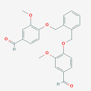 molecular formula C24H22O6 B447144 4,4'-[苯-1,2-二基双(甲亚氧基)]双(3-甲氧基苯甲醛) CAS No. 128353-40-2