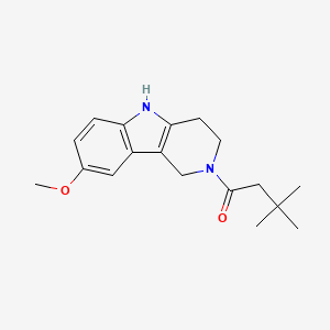 molecular formula C18H24N2O2 B4471444 1-(8-methoxy-1,3,4,5-tetrahydro-2H-pyrido[4,3-b]indol-2-yl)-3,3-dimethylbutan-1-one 