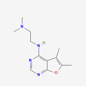 molecular formula C12H18N4O B4471450 N'-(5,6-dimethylfuro[2,3-d]pyrimidin-4-yl)-N,N-dimethyl-1,2-ethanediamine 