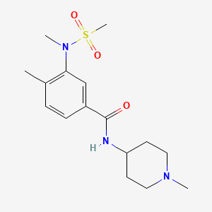 molecular formula C16H25N3O3S B4471455 4-METHYL-3-(N-METHYLMETHANESULFONAMIDO)-N-(1-METHYLPIPERIDIN-4-YL)BENZAMIDE 