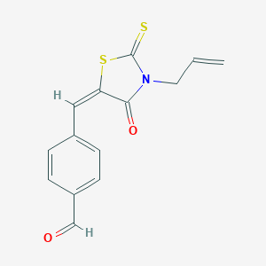 molecular formula C14H11NO2S2 B447148 4-[(3-Allyl-4-oxo-2-thioxo-1,3-thiazolidin-5-ylidene)methyl]benzaldehyde CAS No. 5539-90-2