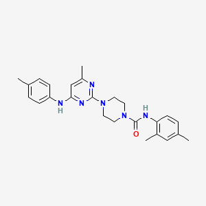 N-(2,4-dimethylphenyl)-4-{4-methyl-6-[(4-methylphenyl)amino]-2-pyrimidinyl}-1-piperazinecarboxamide