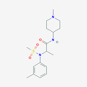 N~2~-(3-methylphenyl)-N~1~-(1-methyl-4-piperidinyl)-N~2~-(methylsulfonyl)alaninamide