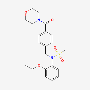 N-(2-ETHOXYPHENYL)-N-{[4-(MORPHOLINE-4-CARBONYL)PHENYL]METHYL}METHANESULFONAMIDE