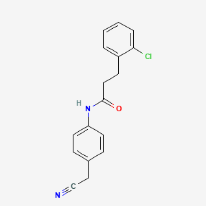 molecular formula C17H15ClN2O B4471532 3-(2-chlorophenyl)-N-[4-(cyanomethyl)phenyl]propanamide 