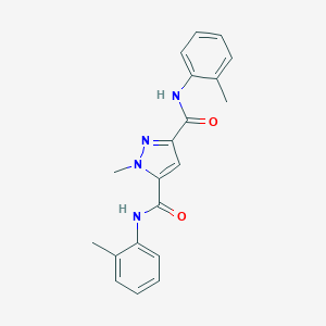 molecular formula C20H20N4O2 B447154 1-methyl-N,N-bis(2-methylphenyl)-1H-pyrazole-3,5-dicarboxamide 