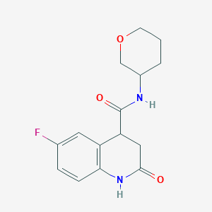 6-fluoro-N-(oxan-3-yl)-2-oxo-3,4-dihydro-1H-quinoline-4-carboxamide