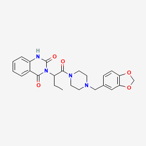 3-(1-{4-[(2H-1,3-BENZODIOXOL-5-YL)METHYL]PIPERAZIN-1-YL}-1-OXOBUTAN-2-YL)-1,2,3,4-TETRAHYDROQUINAZOLINE-2,4-DIONE