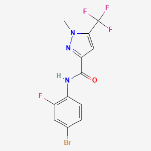 N-(4-bromo-2-fluorophenyl)-1-methyl-5-(trifluoromethyl)-1H-pyrazole-3-carboxamide