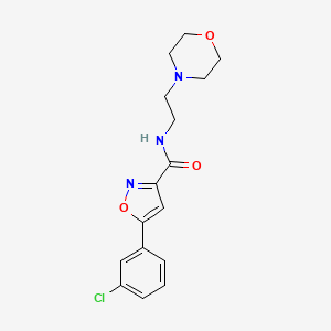 5-(3-chlorophenyl)-N-[2-(4-morpholinyl)ethyl]-3-isoxazolecarboxamide