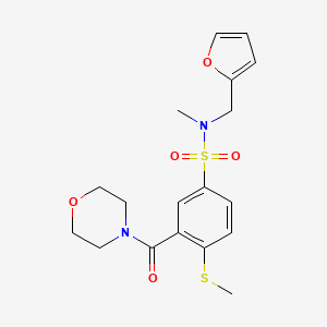 N-(2-furylmethyl)-N-methyl-4-(methylthio)-3-(4-morpholinylcarbonyl)benzenesulfonamide