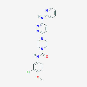 N-(3-chloro-4-methoxyphenyl)-4-[6-(2-pyridinylamino)-3-pyridazinyl]-1-piperazinecarboxamide