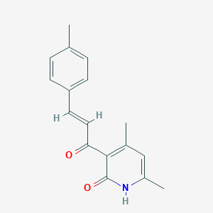 molecular formula C17H17NO2 B447159 4,6-dimethyl-3-[3-(4-methylphenyl)acryloyl]-2(1H)-pyridinone 