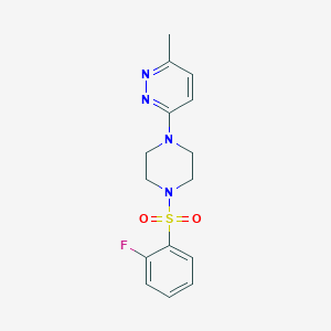 3-{4-[(2-fluorophenyl)sulfonyl]-1-piperazinyl}-6-methylpyridazine