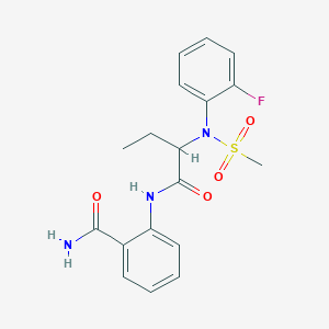 2-{2-[N-(2-FLUOROPHENYL)METHANESULFONAMIDO]BUTANAMIDO}BENZAMIDE