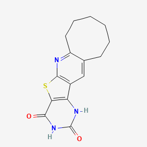 molecular formula C15H15N3O2S B4471610 19-Thia-2,14,16-triazatetracyclo[10.7.0.03,10.013,18]nonadeca-1(12),2,10,13(18)-tetraene-15,17-dione 