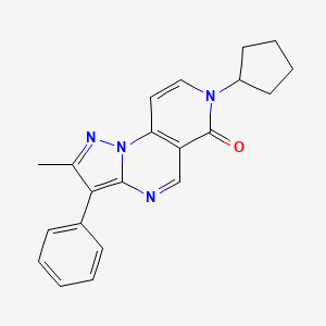 7-cyclopentyl-2-methyl-3-phenylpyrazolo[1,5-a]pyrido[3,4-e]pyrimidin-6(7H)-one