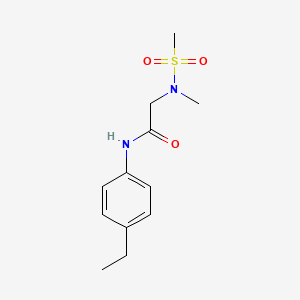 N-(4-ethylphenyl)-2-[methyl(methylsulfonyl)amino]acetamide