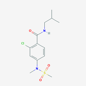 molecular formula C13H19ClN2O3S B4471633 2-CHLORO-4-(N-METHYLMETHANESULFONAMIDO)-N-(2-METHYLPROPYL)BENZAMIDE 