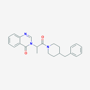 molecular formula C23H25N3O2 B4471654 3-[2-(4-benzyl-1-piperidinyl)-1-methyl-2-oxoethyl]-4(3H)-quinazolinone 