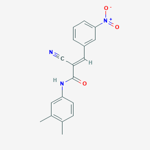 2-cyano-N-(3,4-dimethylphenyl)-3-{3-nitrophenyl}acrylamide