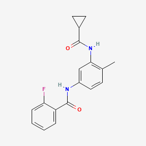 N-{3-[(cyclopropylcarbonyl)amino]-4-methylphenyl}-2-fluorobenzamide