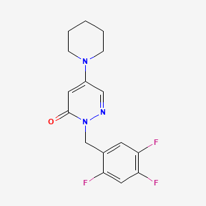 molecular formula C16H16F3N3O B4471667 5-Piperidin-1-yl-2-[(2,4,5-trifluorophenyl)methyl]pyridazin-3-one 