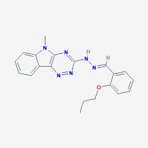 molecular formula C20H20N6O B447169 2-propoxybenzaldehyde (5-methyl-5H-[1,2,4]triazino[5,6-b]indol-3-yl)hydrazone 