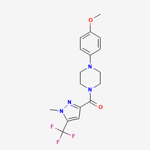 1-(4-Methoxyphenyl)-4-[1-methyl-5-(trifluoromethyl)-1H-pyrazole-3-carbonyl]piperazine