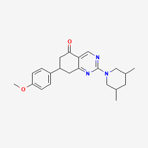 2-(3,5-dimethylpiperidin-1-yl)-7-(4-methoxyphenyl)-7,8-dihydroquinazolin-5(6H)-one