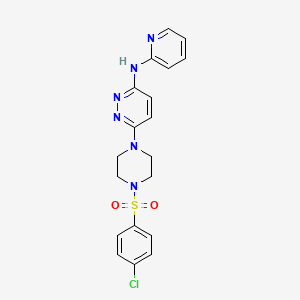 6-{4-[(4-chlorophenyl)sulfonyl]-1-piperazinyl}-N-2-pyridinyl-3-pyridazinamine