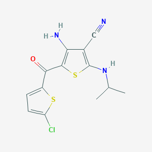 4-Amino-5-(5-chlorothiophene-2-carbonyl)-2-(propan-2-ylamino)thiophene-3-carbonitrile