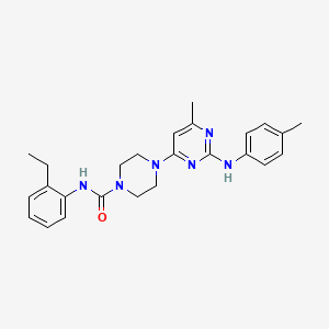 N-(2-ethylphenyl)-4-{6-methyl-2-[(4-methylphenyl)amino]pyrimidin-4-yl}piperazine-1-carboxamide