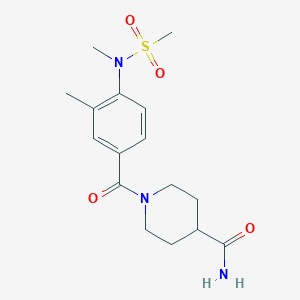 1-[3-METHYL-4-(N-METHYLMETHANESULFONAMIDO)BENZOYL]PIPERIDINE-4-CARBOXAMIDE