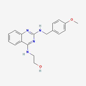 2-({2-[(4-methoxybenzyl)amino]-4-quinazolinyl}amino)ethanol