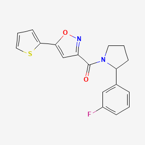 3-{[2-(3-fluorophenyl)-1-pyrrolidinyl]carbonyl}-5-(2-thienyl)isoxazole