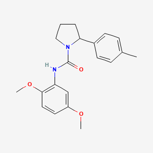 molecular formula C20H24N2O3 B4471755 N-(2,5-dimethoxyphenyl)-2-(4-methylphenyl)-1-pyrrolidinecarboxamide 