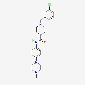 1-[(3-chlorophenyl)methyl]-N-[4-(4-methylpiperazin-1-yl)phenyl]piperidine-4-carboxamide