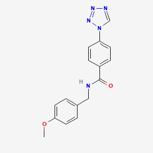 molecular formula C16H15N5O2 B4471787 N-(4-methoxybenzyl)-4-(1H-tetrazol-1-yl)benzamide 