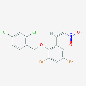 1,5-Dibromo-2-[(2,4-dichlorobenzyl)oxy]-3-(2-nitro-1-propenyl)benzene