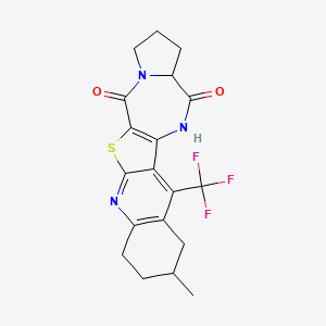 molecular formula C19H18F3N3O2S B4471802 6-methyl-3-(trifluoromethyl)-12-thia-10,15,21-triazapentacyclo[11.8.0.02,11.04,9.015,19]henicosa-1(13),2,4(9),10-tetraene-14,20-dione 