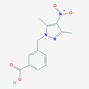 molecular formula C13H13N3O4 B447182 3-(3,5-Dimethyl-4-nitro-pyrazol-1-ylmethyl)-benzoic acid CAS No. 400752-48-9