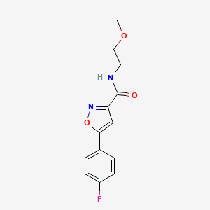 5-(4-fluorophenyl)-N-(2-methoxyethyl)-3-isoxazolecarboxamide