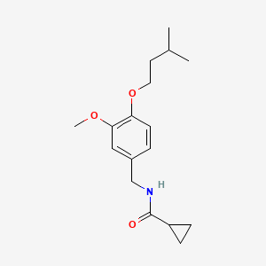 N-[3-methoxy-4-(3-methylbutoxy)benzyl]cyclopropanecarboxamide