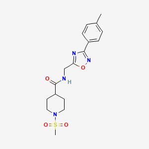 1-METHANESULFONYL-N-{[3-(4-METHYLPHENYL)-1,2,4-OXADIAZOL-5-YL]METHYL}PIPERIDINE-4-CARBOXAMIDE