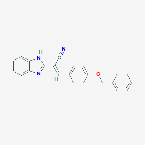 molecular formula C23H17N3O B447184 2-(1H-benzimidazol-2-yl)-3-[4-(benzyloxy)phenyl]acrylonitrile 
