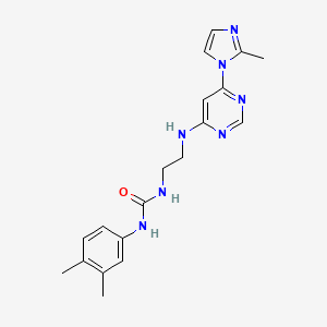 N-(3,4-dimethylphenyl)-N'-(2-{[6-(2-methyl-1H-imidazol-1-yl)-4-pyrimidinyl]amino}ethyl)urea