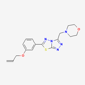 molecular formula C17H19N5O2S B4471859 allyl 3-[3-(4-morpholinylmethyl)[1,2,4]triazolo[3,4-b][1,3,4]thiadiazol-6-yl]phenyl ether 